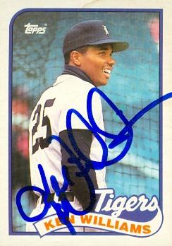 88871 Ken Williams Autographed Baseball Card Detroit Tigers 1989 Topps Traded No. 129T