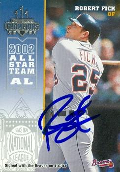 88877 Robert Fick Autographed Baseball Card Detroit Tigers 2003 Donruss No. 103