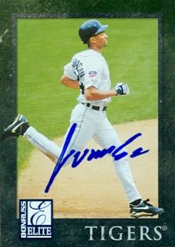 88880 Juan Encarnacion Autographed Baseball Card Detroit Tigers 1998 Donruss Elite Rookie No. 101