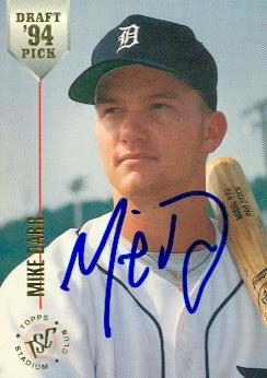 88883 Mike Darr Autographed Baseball Card Detroit Tigers 1994 Topps Stadium Club Rookie No. 25