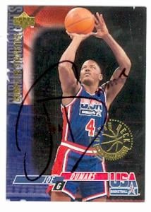 97153 Joe Dumars Autographed Basketball Card Detroit Pistons Team Usa 1994 Upper Deck No. 12