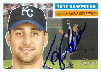 97519 Tony Graffanino Autographed Baseball Card Kansas City Royals 2005 Topps Heritage No. 174