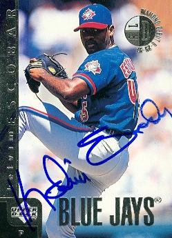 103301 Kelvim Escobar Autographed Baseball Card Toronto Blue Jays 1998 Upper Deck Diamond Debut No. 239 Rookie