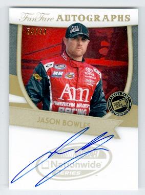 103359 Jason Bowles Autographed Trading Card Nascar Z67 2012 Press Pass Fan Fare No. Ff-Jb2