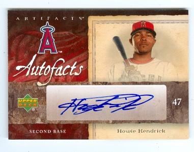 103364 Howie Kendrick Autographed Baseball Card Anahiem Angels Z67 2007 Upper Deck No. Af-Ke