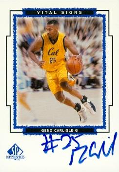 103391 Geno Carlisle Autographed Basketball Card California 1999 Upper Deck Top Prospects No. Gc Rookie