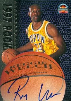 103393 Reggie Welch Autographed Basketball Card Coppin State 1997 Score Board Rookie