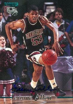 103450 Jerome Allen Autographed Basketball Card Penn 1995 Classic Rookie