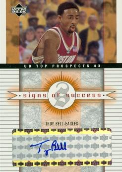 103459 Troy Bell Autographed Basketball Card Boston College 2003 Upper Deck Top Prospects No. Ss-Tb Rookie