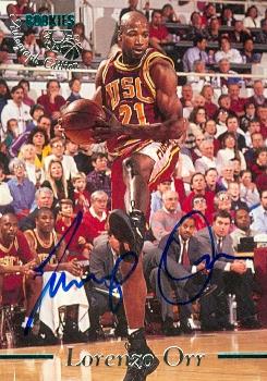 103461 Lorenzo Orr Autographed Basketball Card Usc 1995 Classic Rookie