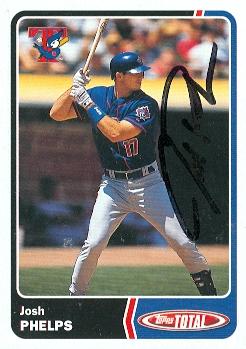 104181 Josh Phelps Autographed Baseball Card Toronto Blue Jays 2003 Topps Total No. 575
