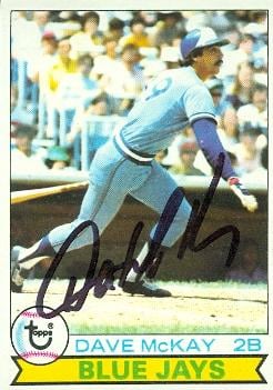 104210 Dave Mckay Autographed Baseball Card Toronto Blue Jays 1979 Topps No. 608