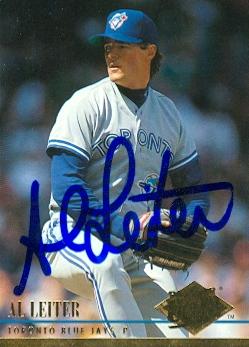 104212 Al Leiter Autographed Baseball Card Toronto Blue Jays 1994 Fleer Ultra No. 139
