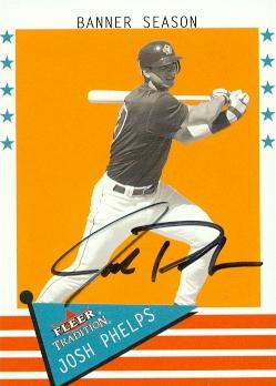 104241 Josh Phelps Autographed Baseball Card Toronto Blue Jays 2003 Fleer Tradition No. 468