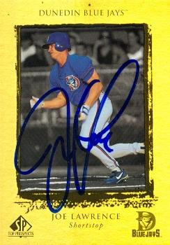 104274 Joe Lawrence Autographed Baseball Card Toronto Blue Jays 1999 Upper Deck Sp Top Prospects No. 72 Rookie