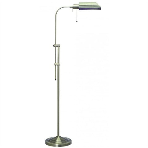 Bo-117fl-bs 100 W Pharmacy Floor Lamp With No Shades, Brushed Steel Finish
