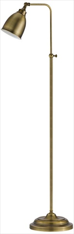 60 W Pharmacy Floor Lamp With Adjustable Pole, Antique Bronze Finish