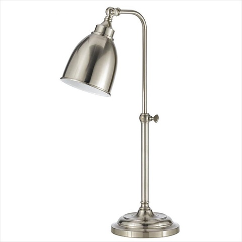 Bo-2032tb-bs 60 W Pharmacy Table Lamp With Adjustable Pole, Brushed Steel Finish