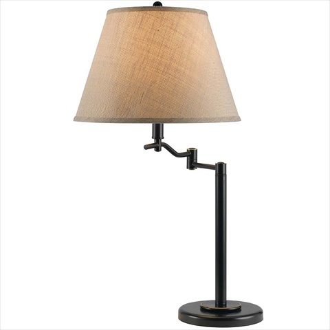 150 W 3 Way Dana Swing Arm Table Lamp, Dark Bronze Finish