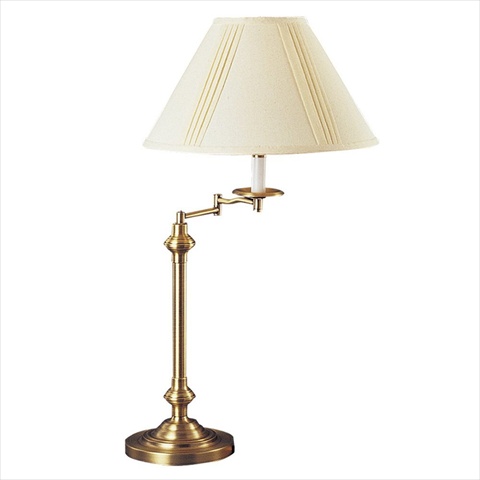 150 W 3 Way Swing Arm Table Lamp, Antique Bronze Finish