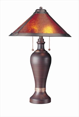 Bo-463 40 W X 2 Mica Table Lamp, Rust