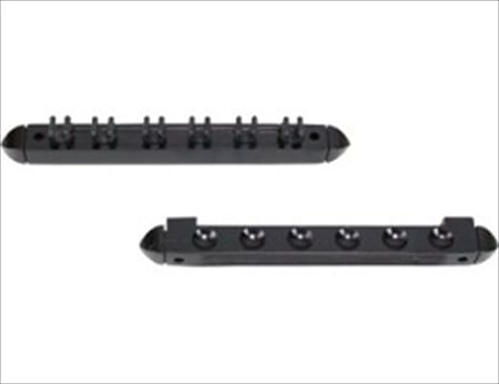 Wall Rack - Standard 6 Cue With Clips Midnight