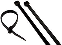 Ultraviolet Black Nylon Cable Ties 18lb 6.5 In. Pack Of 100
