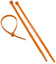 Orange Nylon Cable Ties 50lb 11in. Pack Of 100