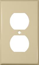 Stainless Steel Metal Wall Plates 1 Gang Duplex Receptacle Ivory