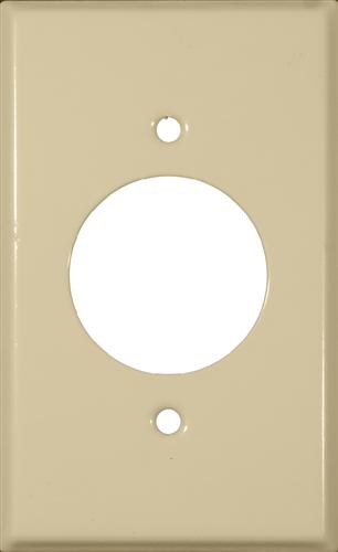 Stainless Steel Metal Wall Plates 1 Gang Single Receptacle Ivory