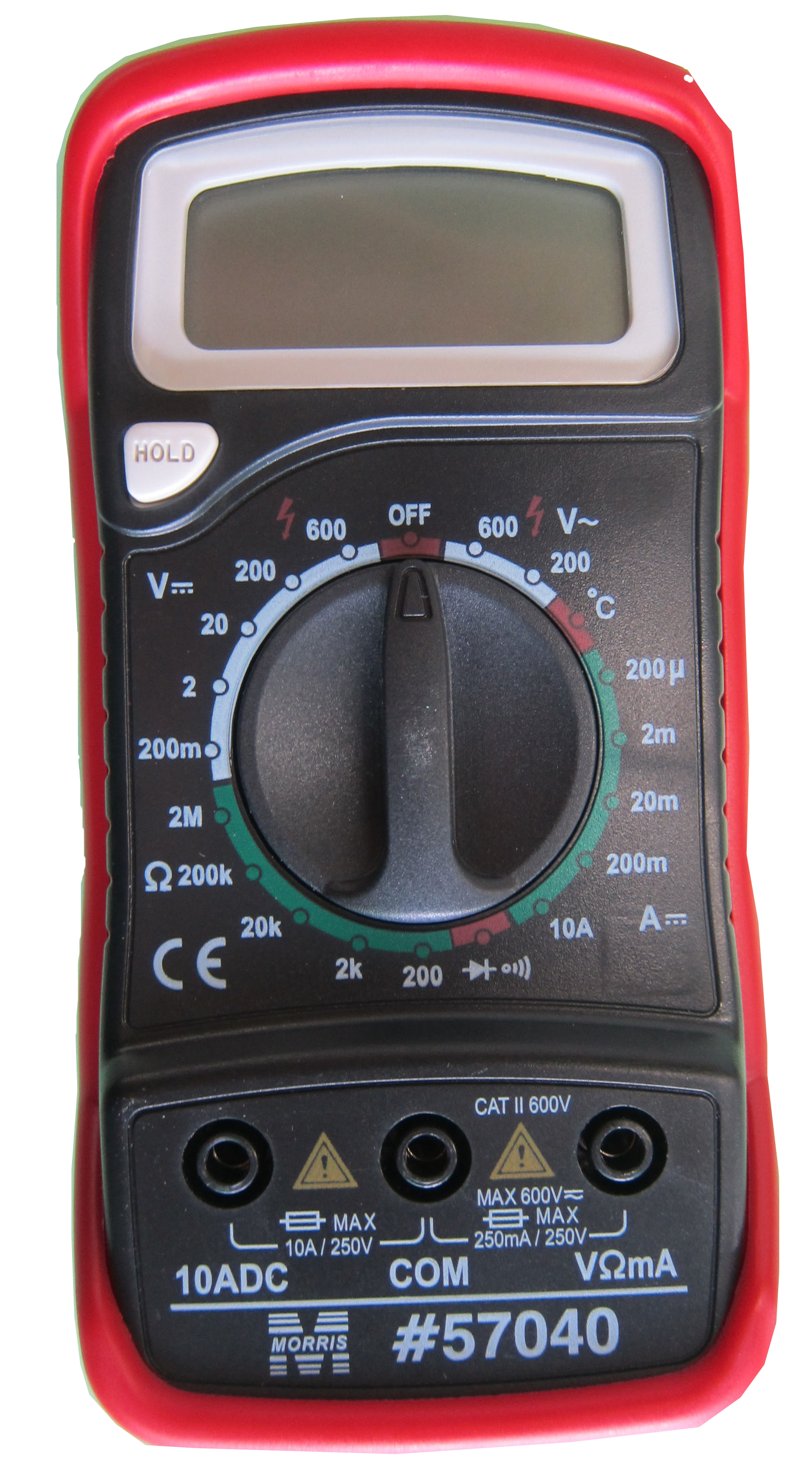 57040 Digital Multimeter With Rubber Holster And Temperature Probe