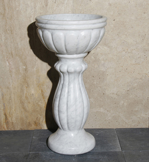 Vps-18-w Pedestal, Carrara White Polished