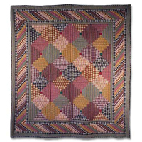 Qthlc Harvest Log Cabin, Quilt Twin 65 X 85 In.