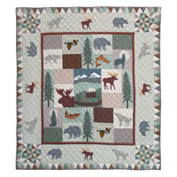 Qtmtwh Mountain Whispers, Quilt Twin 65 X 85 In.