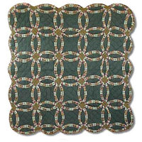 Thgdwr Green Double Wedding Ring, Throw 50 X 60 In.