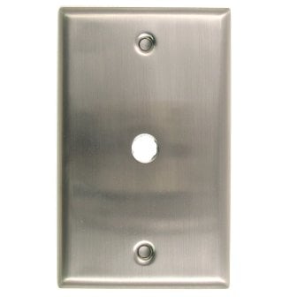 Satin Nickel Single Cable Switch Plate