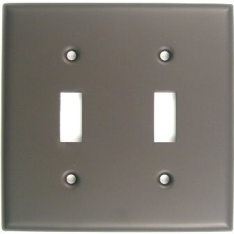 Oil Rubbed Bronze Double Switch Plate