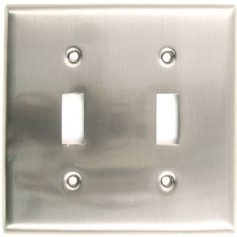 Satin Nickel Double Switch Plate