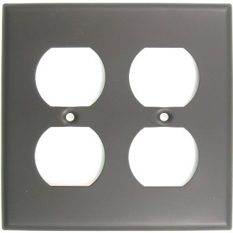 Oil Rubbed Bronze Double Receptacle Switch Plate
