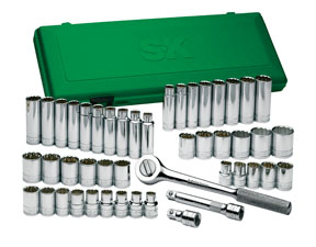 Sk Hand Tool 4147 47 Pc.0.5 In. Drive 12-point Fractional And Metric Socket Set