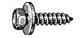 2328 Hex Head Sheet Metal Screw With 10.0 6 In. Lse Washer Bright, 0.25 X 0.75 In., Package Of 50
