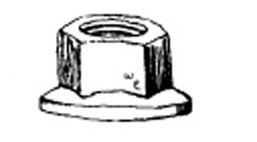 5909 10 Mm Hex Flange Nut, Gm And Universal, Package Of 25