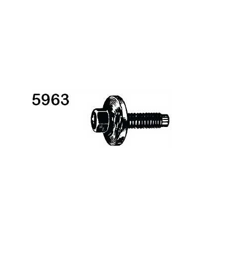 5963 Ford- 6 X 22 Mm Body Bolt Indented Hex Head 8 Mm Hex, Package Of 50