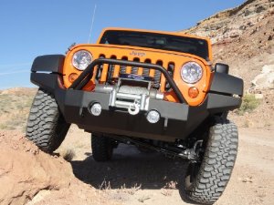 M.O.R.E. JFB505PC 2007-Current Jk Full Width Bumper For Factory Fenders With Tube Work Powder Coated Textured Black M.O.R.E. JFB505PC 2007-Current Jk Full Width Bumper For Factory Fenders With Tube Work Powder Coated Textured Black