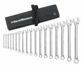 81917 18 Pc. Long Pattern Combination Non-ratcheting Wrench Set