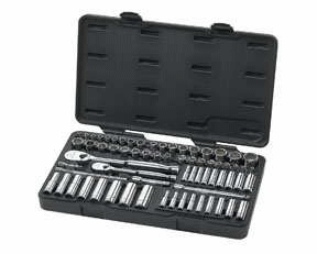 83000 68 Pc. Sae - Metric 6 And 12 Pt. Socket Set 0.25 In. And 0.38 In. Drive
