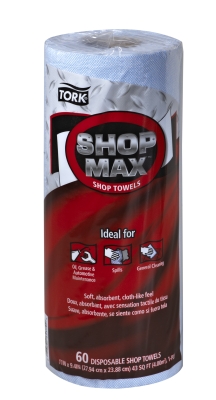 450360 Shopmax Shop Towel 450, Roll, Blue