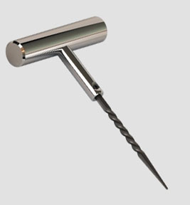BJK-TH-102 Chrome T Handle With Spiral Probe