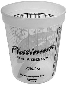 Emx-pmc32 Platinum Mixing Cups With Ppg Ratios, 1-quart