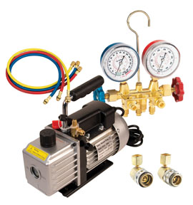 Fjc 9281 Vacuum Pump And R134a Manifold Gauge Set Assortment